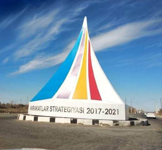 «Ҳәрекетлер стратегиясы»ның ең үлкен логотипи Қарақалпақстанда. Ол қайсы районда?