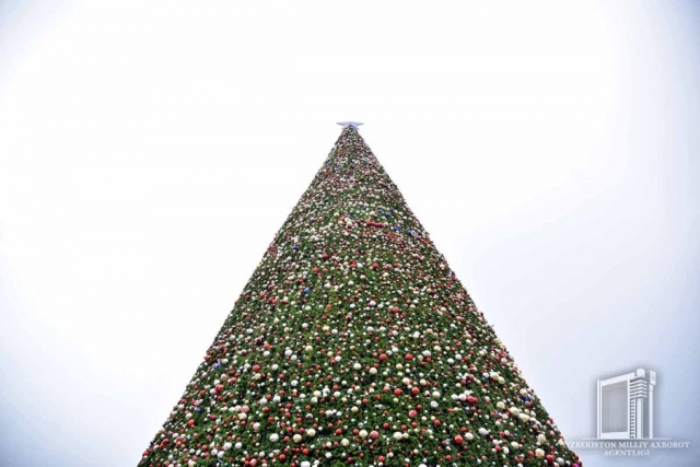 Жаңа жыл бас аршасы орнатылды. Оның узынлығы неше метр? (+фото)