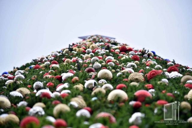 Жаңа жыл бас аршасы орнатылды. Оның узынлығы неше метр? (+фото)