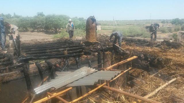 Кегейлиде шақмақ тийген жай өртенип кетти Кегейлиде шақмақ тийген жай өртенип кетти