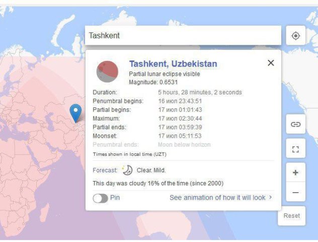 17-июль күни түнде Ай тутылыўы болады 17-июль күни түнде Ай тутылыўы болады