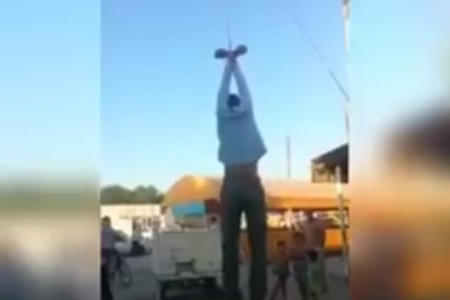 Беруний базарындағы асып қойылған адам уры ма?