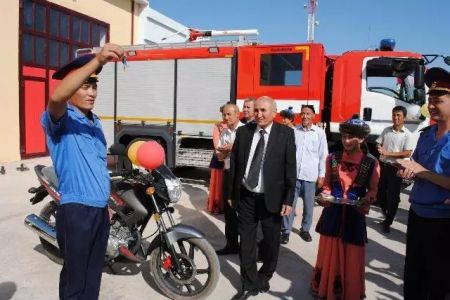 Шоманайда қәнигелестирилген өрт-қутқарыў бөлимшесиниң имараты пайдаланыўға тапсырылды