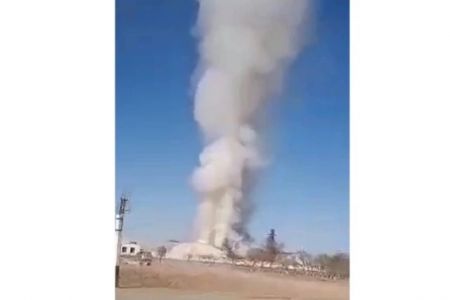 Шымбай районындағы пахта пунктинде өрт келип шықты (видео)